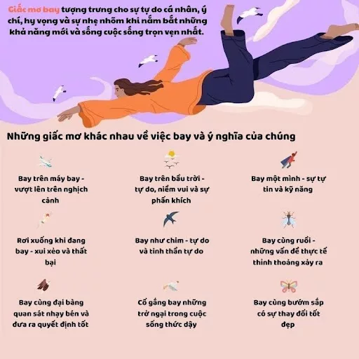 Các tình huống mơ thấy đang bay và ý nghĩa tương ứng